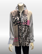 Load image into Gallery viewer, SE - JUST WHITE   Pink Forest Blouse
