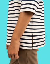 Load image into Gallery viewer, SAINT JAMES PHARE Boat Neck Striped Tunic with UV Fabric
