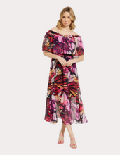 Load image into Gallery viewer, JOSEPH RIBKOFF  Cold Shoulder Printed Dress

