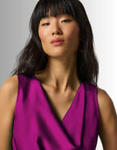 Load image into Gallery viewer, JOSEPH RIBKOFF  Opulence Cowl Neck Satin Top

