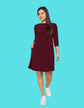 Load image into Gallery viewer, SYMPLI Trapeze Dress 3/4 Sleeves
